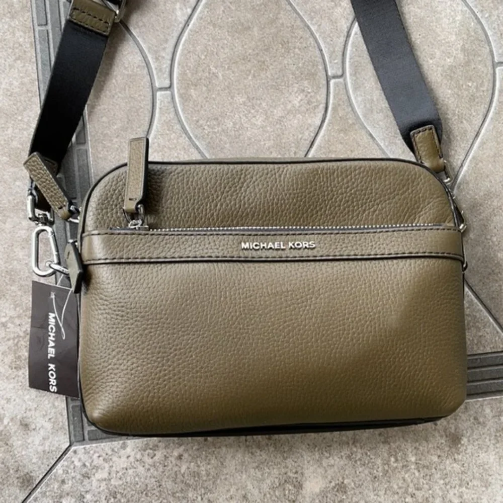 Michael Kors Cooper Utility Crossbody Leather Olive